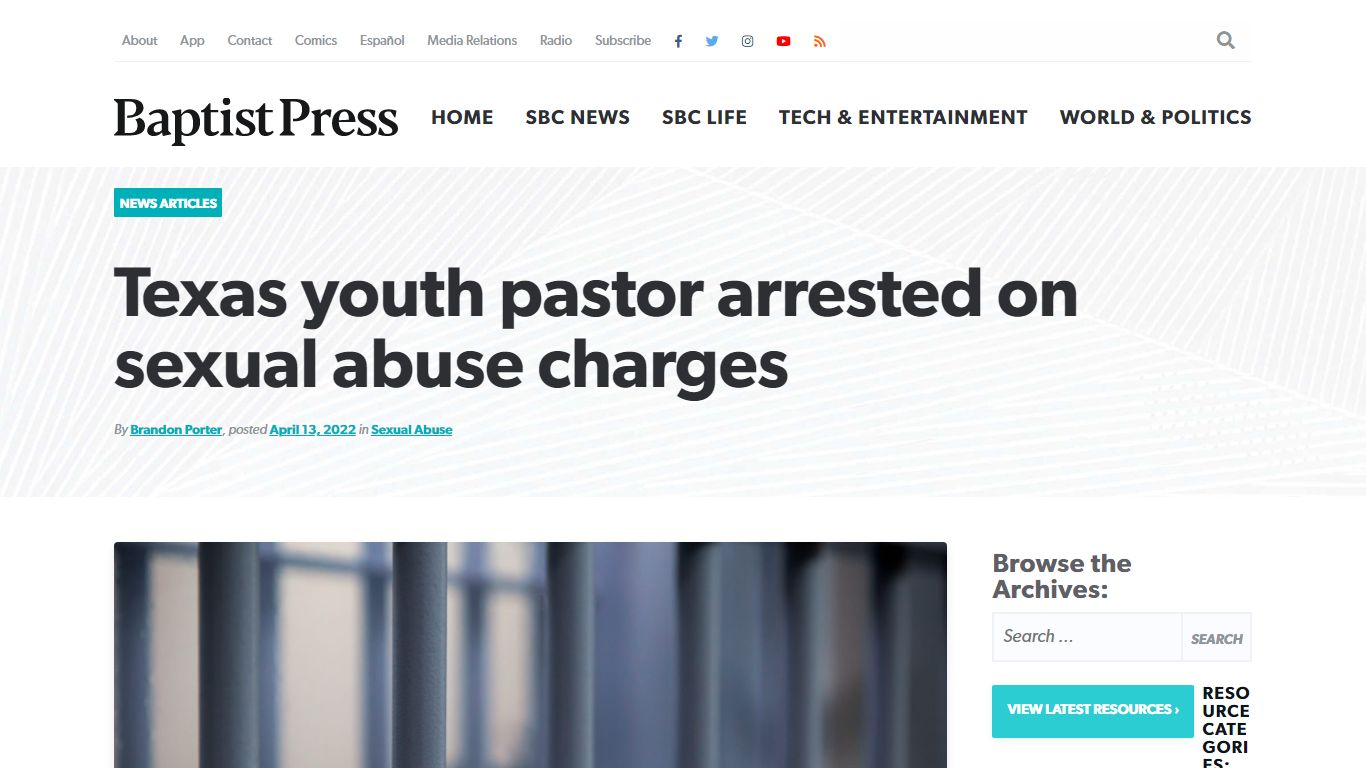 Texas youth pastor arrested on sexual abuse charges