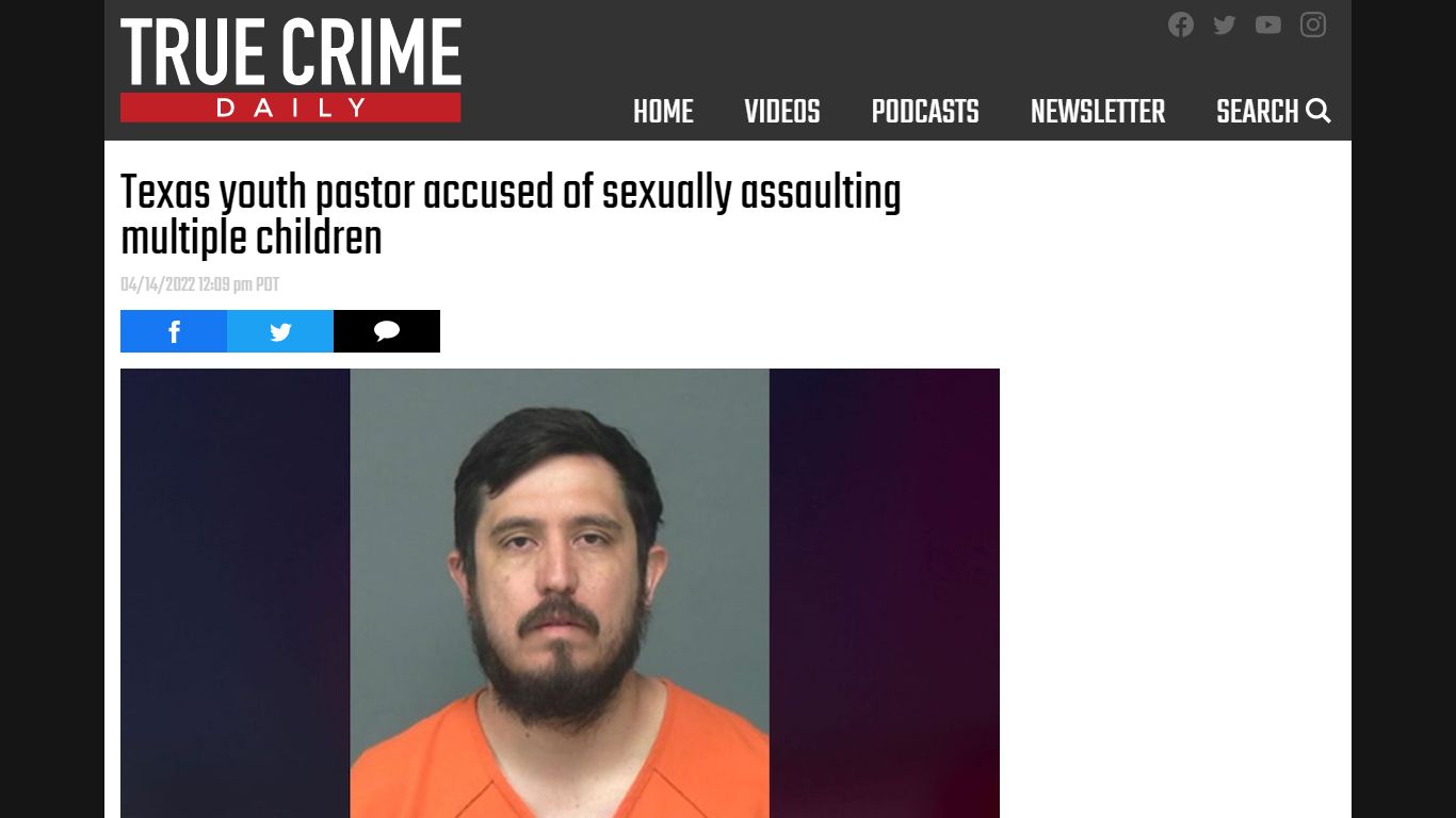 Texas youth pastor accused of sexually assaulting multiple children ...