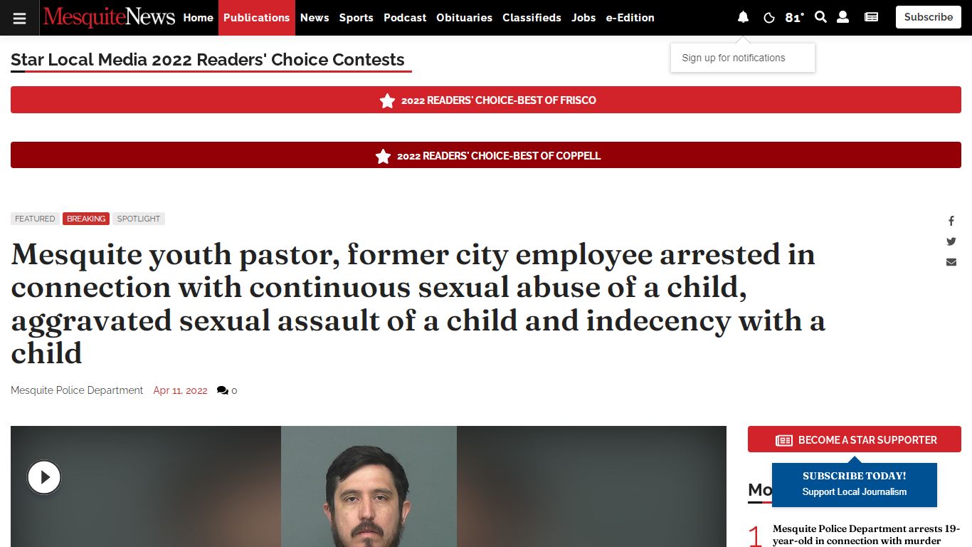 Mesquite youth pastor, former city employee arrested in connection with ...